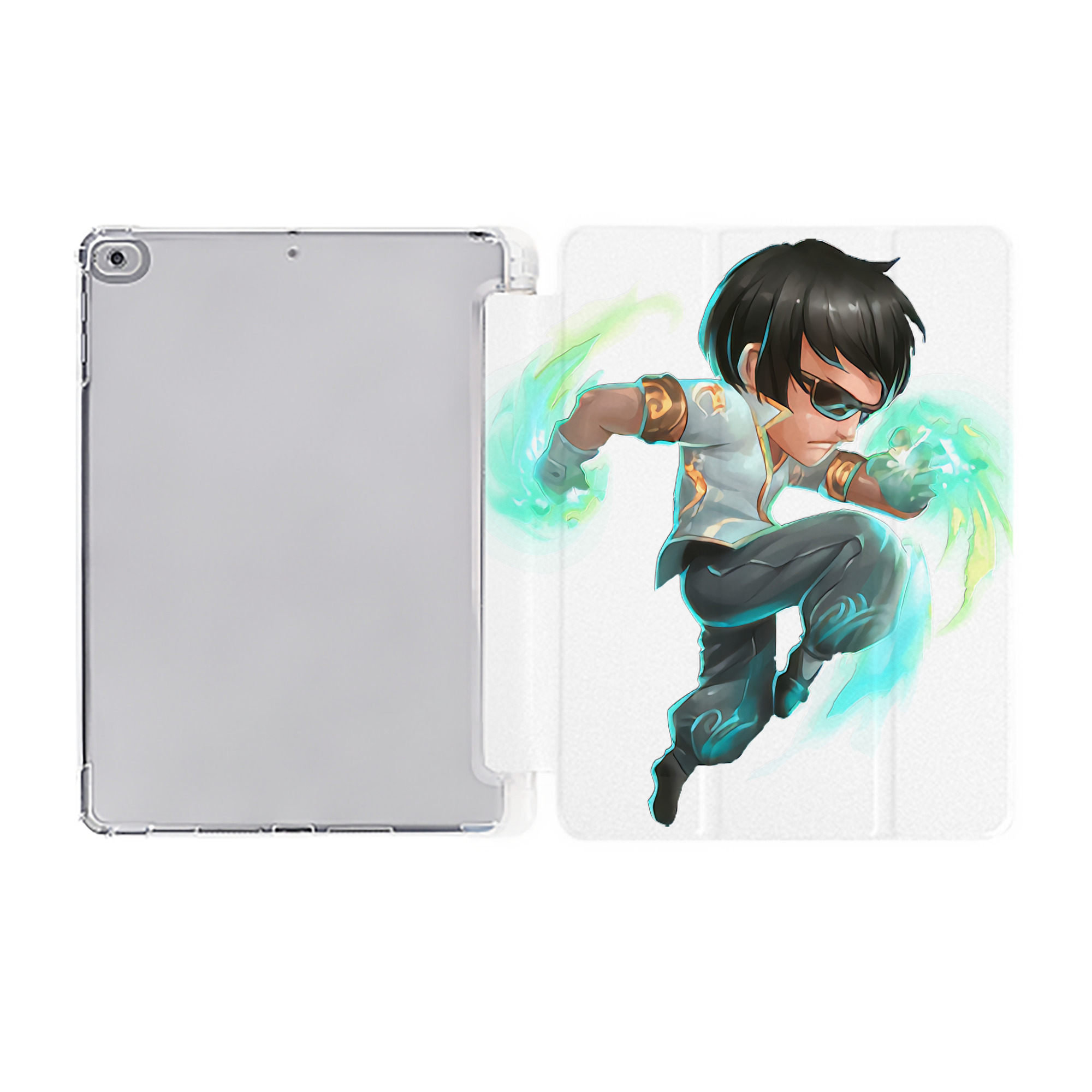 （画像用） リーグ・オブ・レジェンド League of Legends LOL IPad ケース ペン収納付き 三つ折りスタンド PUレザー×シリコン 対応機種9.5/10.5/10.9インチ